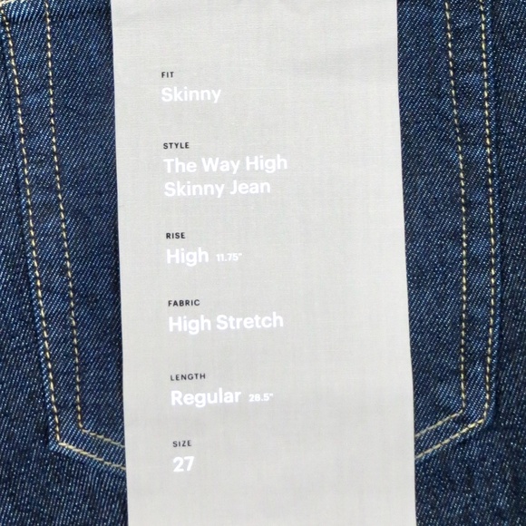 NEW! Everlane The Way High Skinny Jean Dark Indigo SZ 27 Regular - Picture 11 of 14